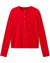 Mango - Knitted Button Crew-neck Cardigan - Lyst
