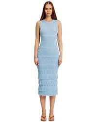torn by ronny kobo ryan knit maxi dress in Blue Ladies dresses