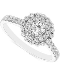 Macy's - Diamond Double Halo Engagement Ring (5/8 Ct. T.w. - Lyst
