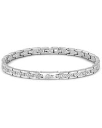 Lacoste - Metropole Gold-tone Stainless Steel Crystals Bracelet - Lyst