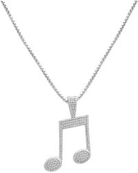 Macy's - Diamond Pave Music Note 22" Pendant Necklace (1/4 Ct. T.w. - Lyst