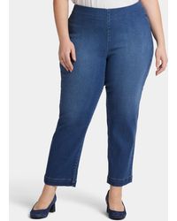 NYDJ - Plus Size Bailey Relaxed Straight Ankle Pull-on Jeans - Lyst