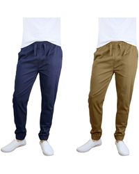 Galaxy By Harvic - Basic Stretch Twill joggers - Lyst