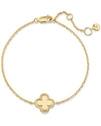 DEVATA - Contour-lined Clover Bracelet - Lyst