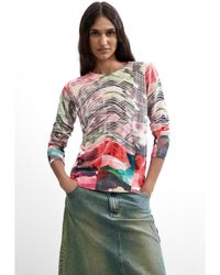 Desigual - Thin Printed Sweater - Lyst