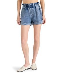 Steve Madden - Elare High-rise Cotton Denim Shorts - Lyst