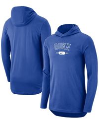 Nike - Royal Duke Blue Devils Campus Performance Tri-blend Long Sleeve Hoodie T-shirt - Lyst