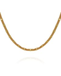 Vince Camuto - Tone Glass Stone Box Chain Necklace - Lyst