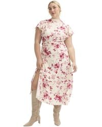 June + Vie - June + Vie Plus Size Gathered Front Midi Dress - Lyst