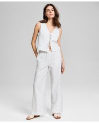 And Now This - Wide-leg Side-tie Striped Pants - Lyst