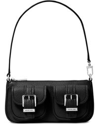 Michael Kors - Michael Zoe Small Pebbled Leather Convertible Pouchette - Lyst