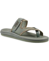 White Mountain - Basket Round Toe Flat Sandals - Lyst