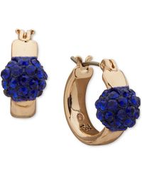 Karl Lagerfeld - Small Pave Fireball Hoop Earrings - Lyst