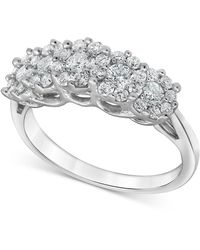 Forever Grown Diamonds - Lab-created Diamond Horizontal Cluster Statement Ring (1 Ct. T.w. - Lyst