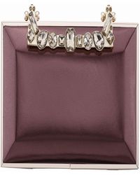 Nina - Crystal Handle Lift Lock Clutch - Lyst