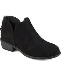 Journee Collection - Livvy Side Split Ankle Booties - Lyst
