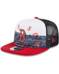 KTZ - White/red Boston Red Sox Team Foam Front A-frame Trucker 9fifty Snapback Hat - Lyst