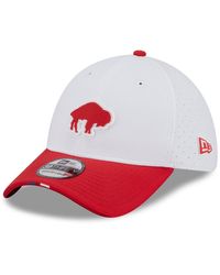 KTZ - White/red Buffalo Bills 2025 Nfl Training Camp Throwback Logo 39thirty Flex Hat - Lyst