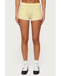 Edikted - Leila Scalloped Knit Shorts - Lyst