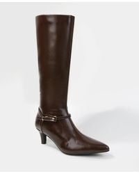 BERNESS - Margot Pointed Toe Kitten Heel Knee-high Boots - Lyst