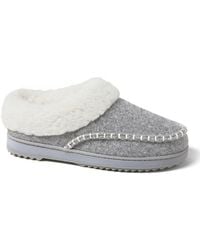 Dearfoams - Nyla Felted Plaid Moc Toe Clog Slippers - Lyst