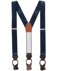 Trafalgar - Dutton Solid Color Silk Button End Suspenders - Lyst