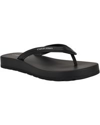 Calvin Klein - Waves Flat Thong Sandals - Lyst
