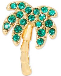 Kate Spade - Gold-tone Color Pave Palm Tree Stud Earrings - Lyst