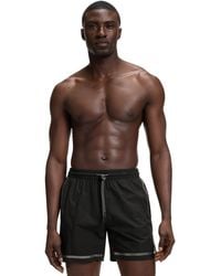 BOSS - Boss By 6" Vital Logo Stripe Print Swim Trunks - Lyst