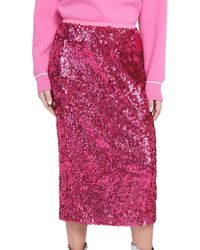 Elle Collection - Sequin Midi Skirt Pencil - Lyst