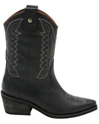 Stivali New York - Suede Leather Western Cowboy Booties - Lyst