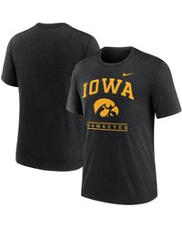 Nike - Iowa Hawkeyes Arch Over Logo Tri-blend T-shirt - Lyst