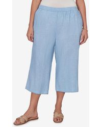Ruby Rd. - Plus Size Snow Washed Gauze Pull-on Capri Pants - Lyst