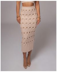 JLUXLABEL - Morgan Knit Maxi Skirt - Lyst