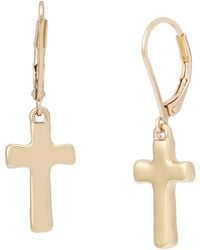 Robert Lee Morris - Mother Of Pearl Cross Dangle Earrings - Lyst