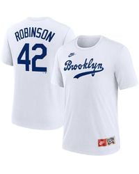 Nike - Jackie Robinson Brooklyn Dodgers Cooperstown Collection Tri-blend Name Number T-shirt - Lyst