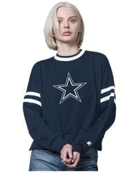 Starter - Dallas Cowboys Rally Drop Shoulder Cropped Sweatshirt - Lyst