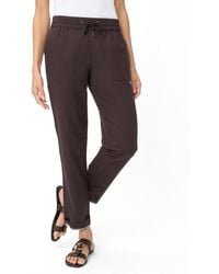 Olsen - Cotton-linen Blend Cropped Pant - Lyst