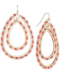 Style & Co. - Mixed-metal Crystal Double Oval Earrings - Lyst