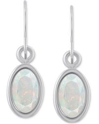 Macy's - Oval Gemstone Drop Earrings - Lyst