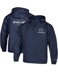 Champion - Penn State Nittany Lions Delay Packable Half-zip Jacket - Lyst