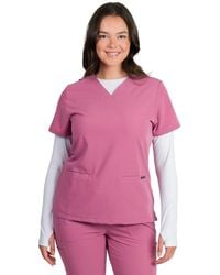 Medgear - Sofia Slim Scrubs Top - Lyst
