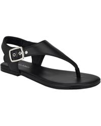Calvin Klein - Moraca Round Toe Flat Casual Sandals - Lyst