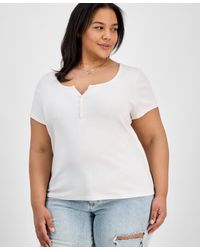 Hippie Rose - Trendy Plus Size Henley Top - Lyst