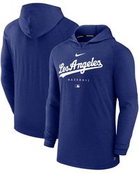 Nike - Los Angeles Dodgers Authentic Collection Early Work Tri-blend Performance Pullover Hoodie - Lyst