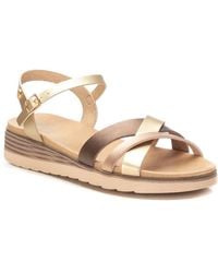 Xti - Low Wedge Strappy Sandals By - Lyst