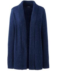 Lands' End - Plus Size School Uniform Cotton Modal Shawl Collar Cardigan Sweater - Lyst