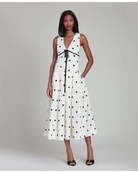avec les filles women's cotton sleeveless eyelet maxi dress Avec Les Filles Eyelet Embroidery Sleeveless Maxi Dress in White