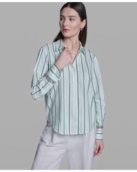 BCBGMAXAZRIA - Long-sleeve Collared Neck Shirt - Lyst