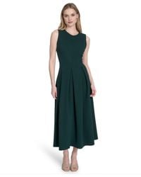 Calvin Klein - Sleeveless Midi A-line Dress - Lyst